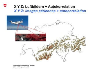 Bundesamt für Landestopografie swisstopo
KOGIS & TOPO : geo.admin.ch 3D
X Y Z: Luftbildern + Autokorrelation
X Y Z: Images aériennes + autocorrélation
 