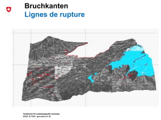 Bundesamt für Landestopografie swisstopo
KOGIS & TOPO : geo.admin.ch 3D
Bruchkanten
Lignes de rupture
Bundesamt für Landestopografie swisstopo
KOGIS & TOPO : geo.admin.ch 3D
 