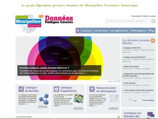 Le projet Opendata premier chantier de Montpellier Territoire Numérique
 