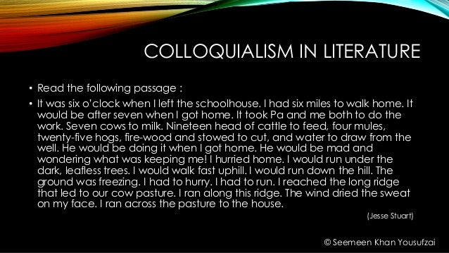 Colloquialism