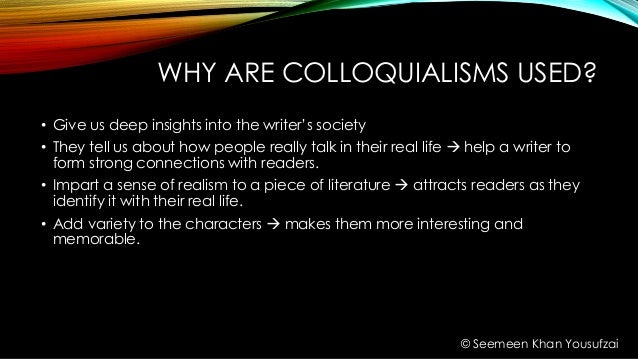 Colloquialism
