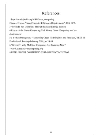 Green IT Report | PDF