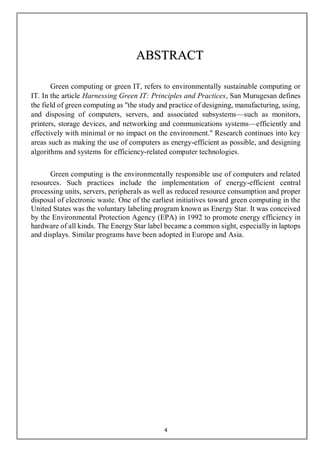Green IT Report | PDF