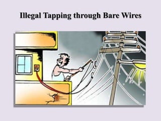 Illegal Tapping through Bare Wires
 