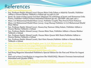 Col muhammad khalid khan Poet | PPT