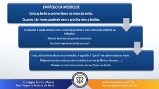 Colocação pronominal teoria e exercícios