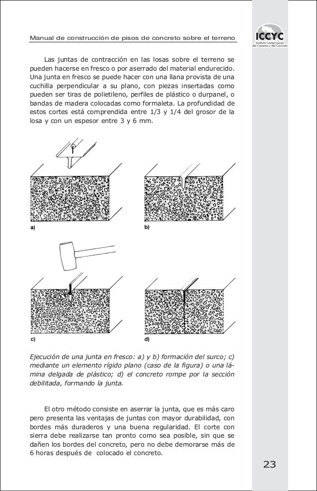 Colocacion de losas de concreto