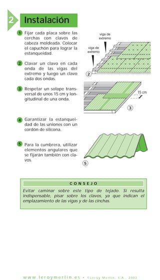 Colocacion Y Armado De Techos Con Chapas De Zink | PDF