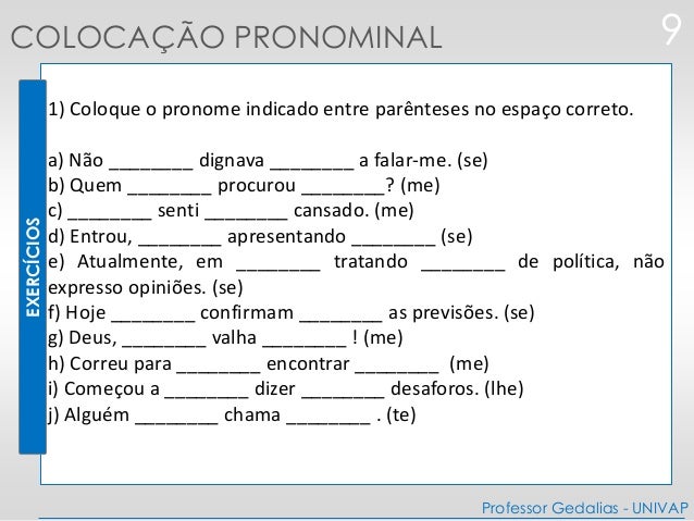 Colocação pronominal