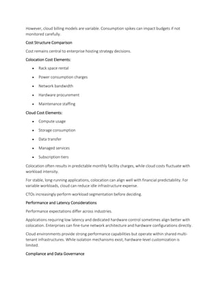 Colocation vs Cloud in 2026 What Enterprises Are Choosing and Why | PDF