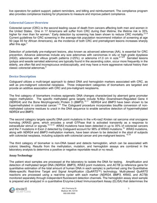 Cologuard (colorectal cancer test) physician labeling_fda | PDF