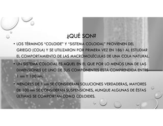 Coloides propiedades y ejemplos en química | PDF