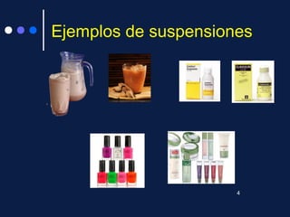 Ejemplos de suspensiones
4
 
