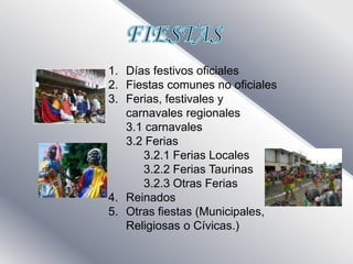 BIODIVERSIDADLa flora y fauna autóctonas son tan variadas como la topografía.Las vastas pluvisilvas de Colombia, que cubren el 47,8% del país, figuran entre las de mayor biodiversidad del mundo.Los recursos minerales del país son variados y extensos.