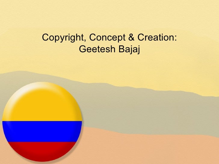 Colombia Flag PowerPoint Presentation Template Free Flag PowerPoint 
