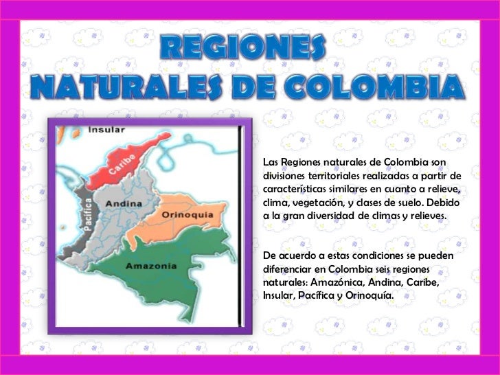Resultado de imagen para regiones naturales de colombia diapositivas