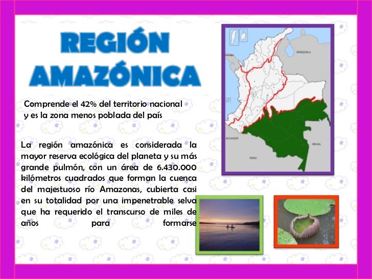 Resultado de imagen para las  regiones naturales DE COLOMBIA diapositivA