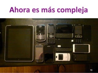 Ahora	
  es	
  más	
  compleja	
  




                                     13
 