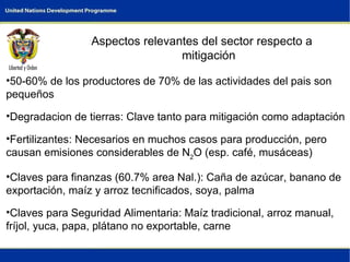 Colombia Climate Change Overview Opportunities for Mitigation