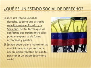 Colombia, Derechos Humanos Y Estado Social De Derecho
