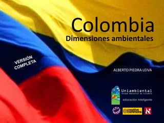 Dimensiones ambientales
ALBERTO PIEDRA LEIVA
Colombia
 