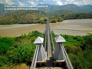 El Río Cauca cruzando el magnífico puente de
la ciudad de Santa Fe de Antioquia.
 