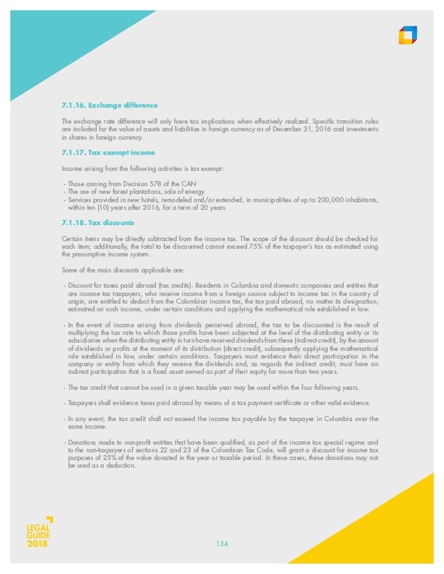 Colombian Tax Regime 2018