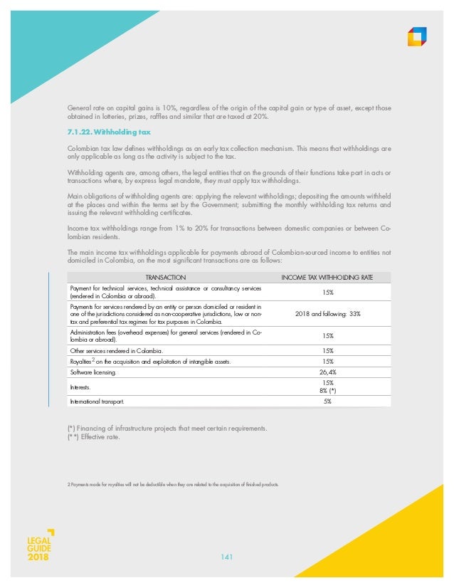 Colombian tax regime 2018