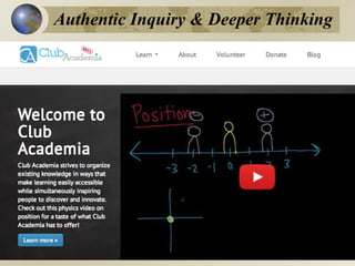 Authentic Inquiry & Deeper Thinking

 