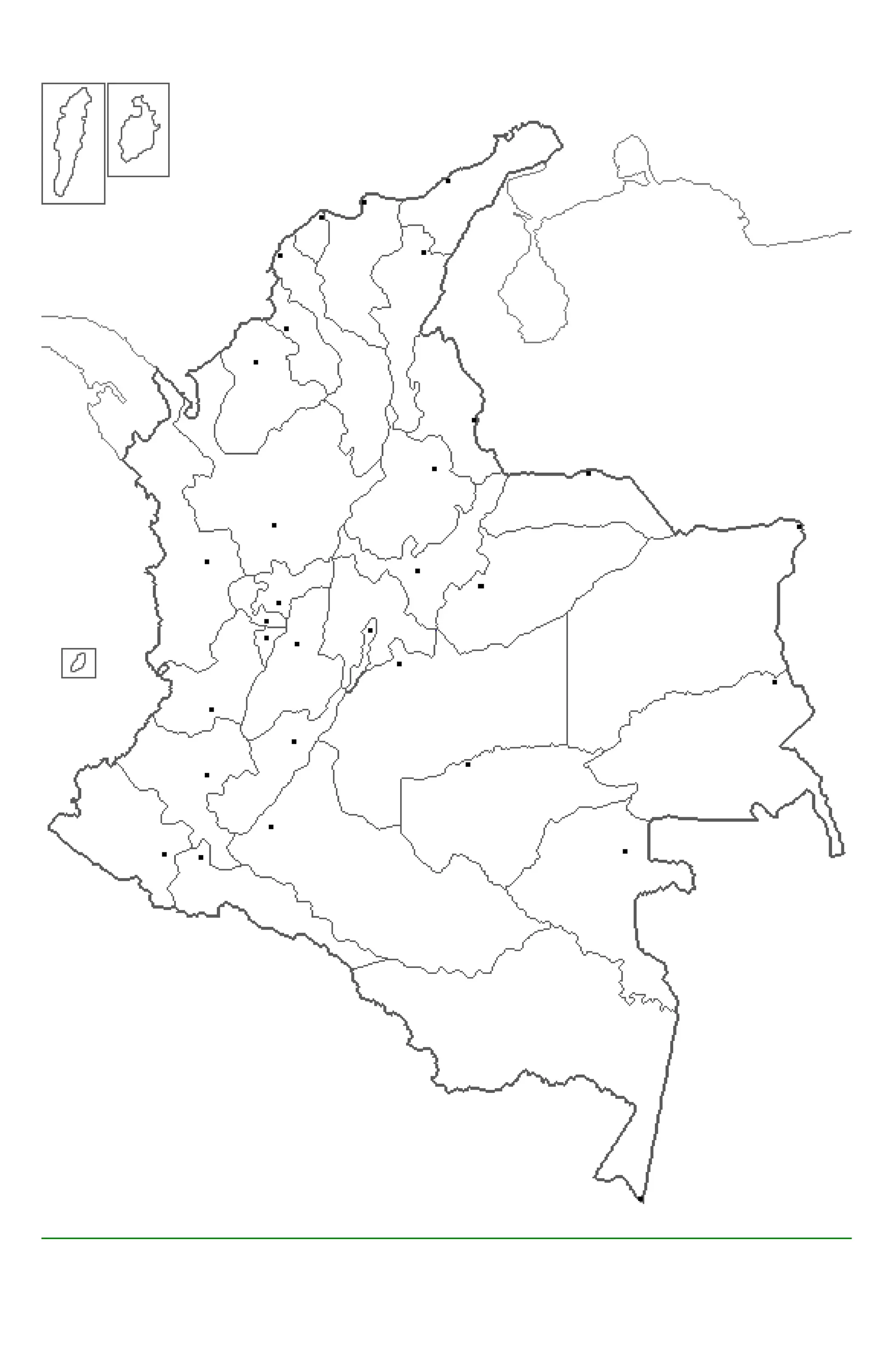Mapas de Colombia y América politica para trabajar en clase. | PDF