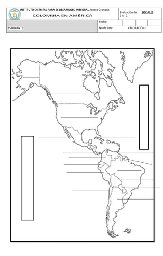 Mapas de Colombia y América politica para trabajar en clase. | PDF
