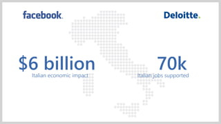 $6 billion 70kItalian economic impact Italian jobs supported
 