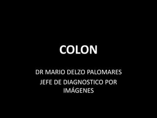 COLON
DR MARIO DELZO PALOMARES
JEFE DE DIAGNOSTICO POR
IMÁGENES
 