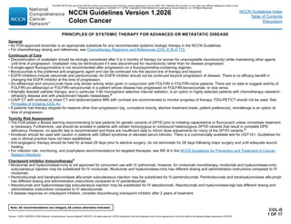 NCCN Clinical Practice Guidelines for Colon Cancer 2026 Update | PDF
