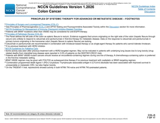 NCCN Clinical Practice Guidelines for Colon Cancer 2026 Update | PDF