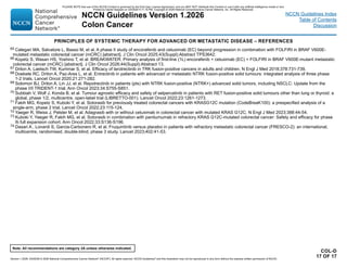 NCCN Clinical Practice Guidelines for Colon Cancer 2026 Update | PDF