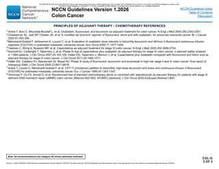 NCCN Clinical Practice Guidelines for Colon Cancer 2026 Update | PDF