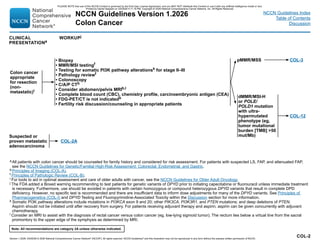 NCCN Clinical Practice Guidelines for Colon Cancer 2026 Update | PDF