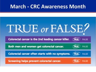 March - CRC Awareness Month
 