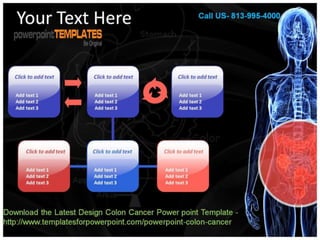 Latest Design Colon Cancer Power point Template | PPTX