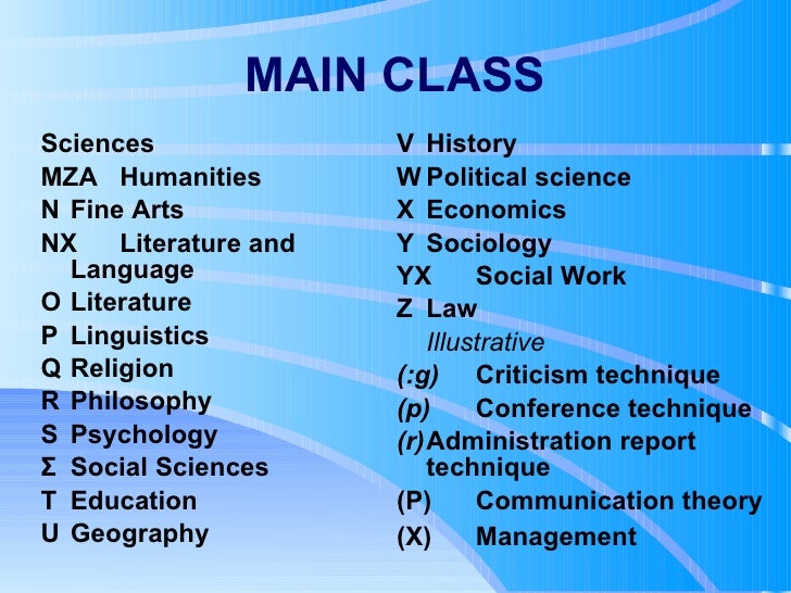 Colon Classification