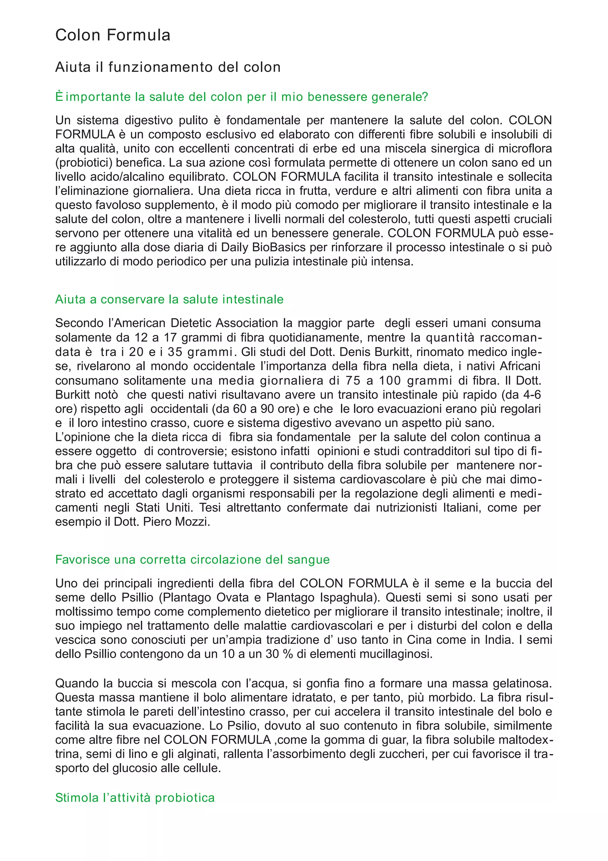 Colon formula | PDF