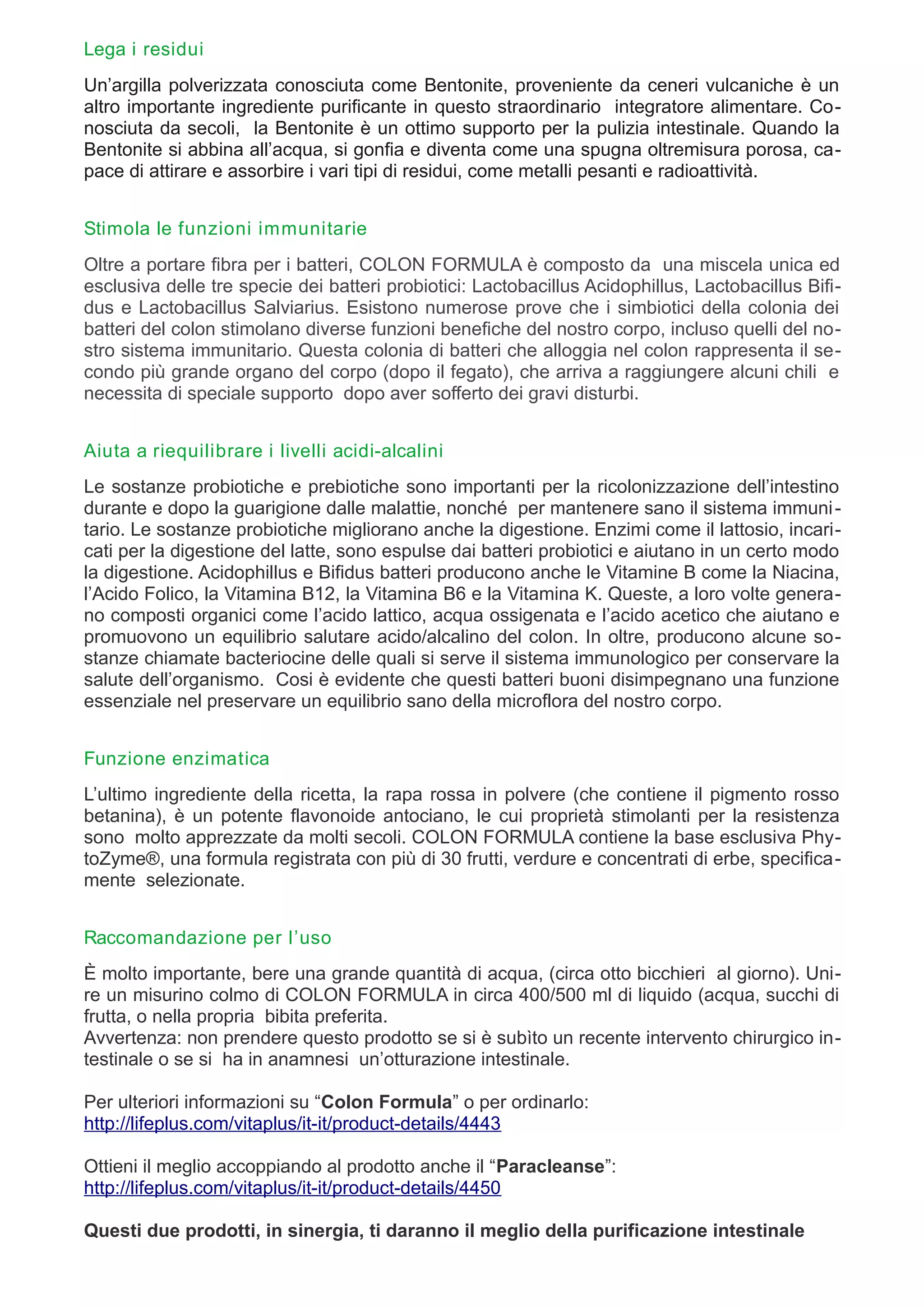 Colon formula | PDF