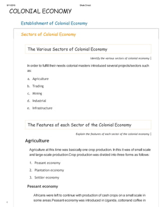 Colonial economy (2)