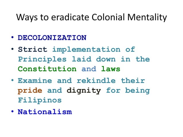 Colonial mentality | PPTX