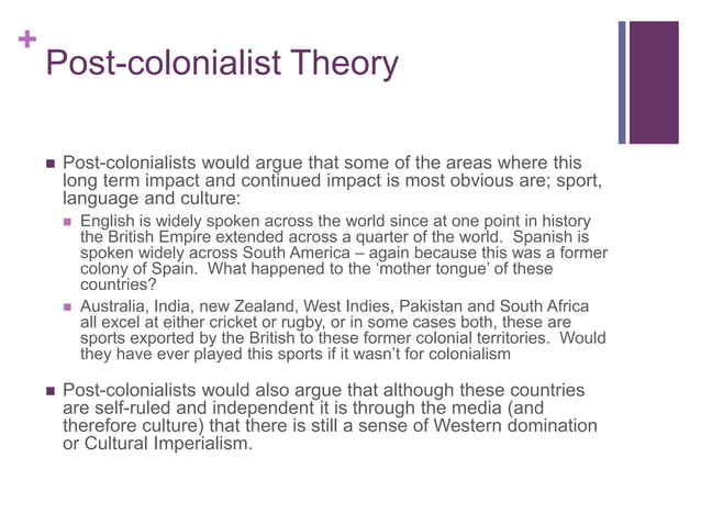 Colonialism, Post-colonialist Theory, Globalisation & the Media | PPT