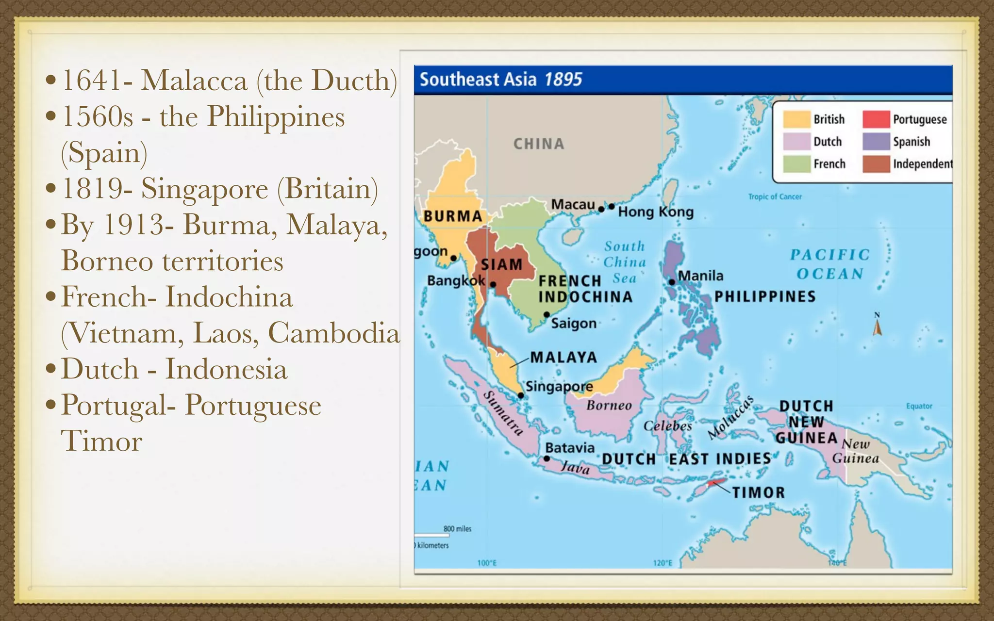 Pre-colonial Southeast Asia map showing major kingdoms like Khmer, Srivijaya, and Majapahit with trade routes