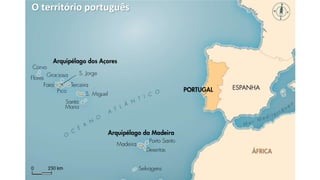 O território português
 