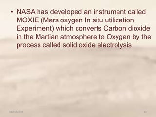 Colonization of mars | PPTX