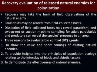 Colonization of natural enemies | PPT